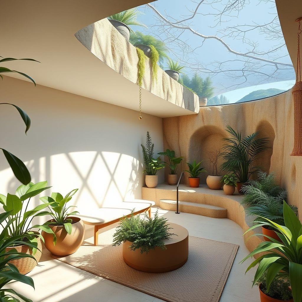 Biophilic basement - AI Generated