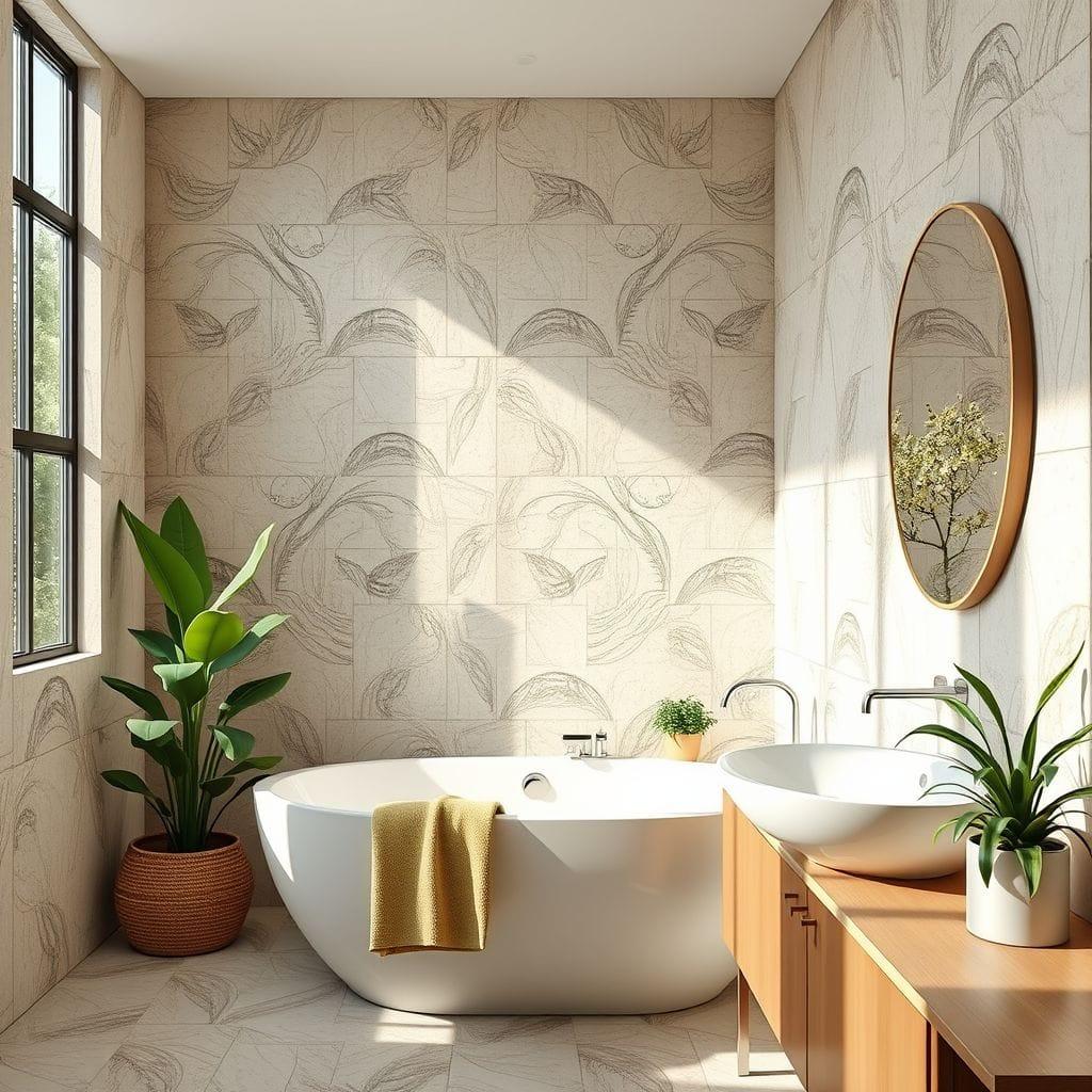 Biophilic bathroom - AI Generated