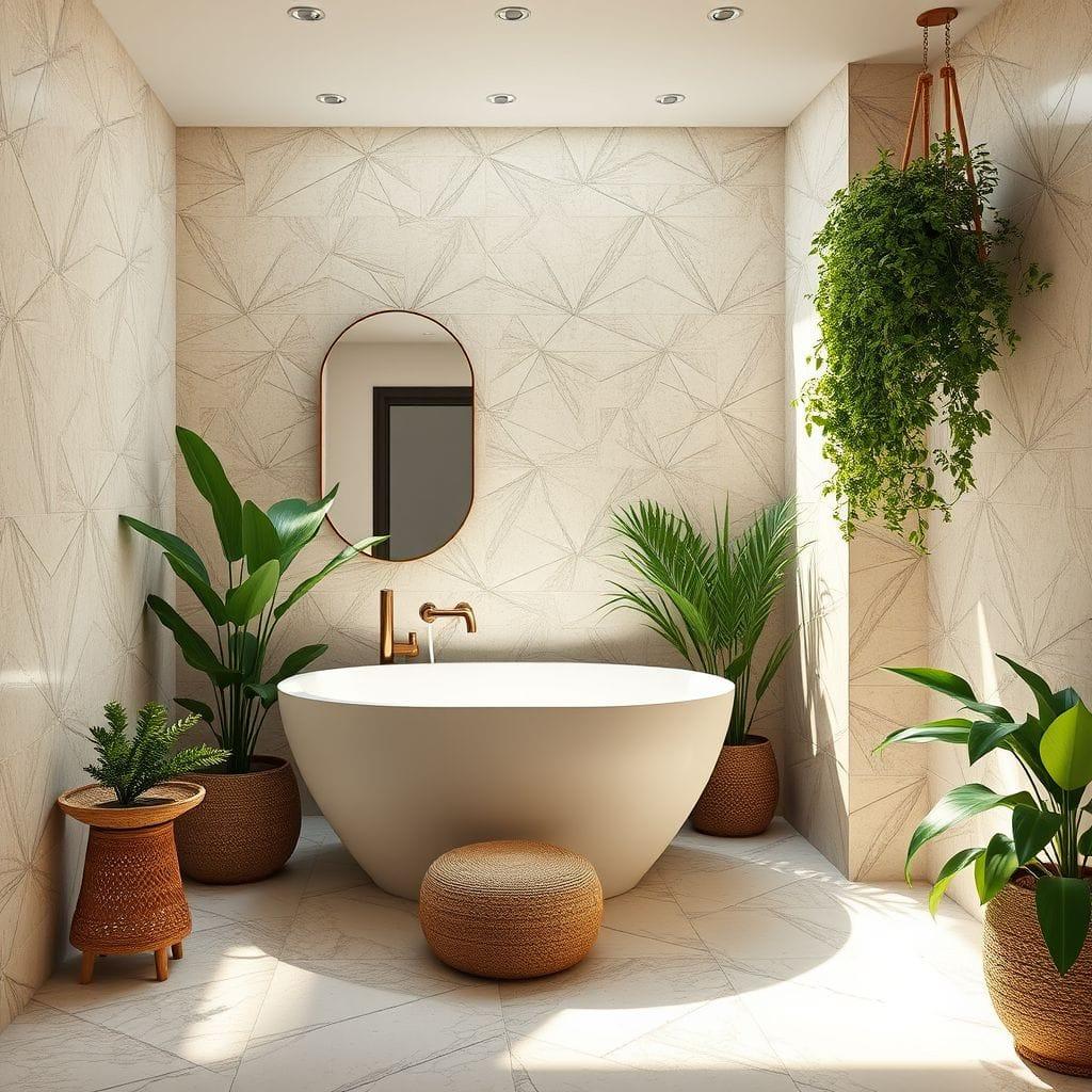 Biophilic bathroom - AI Generated