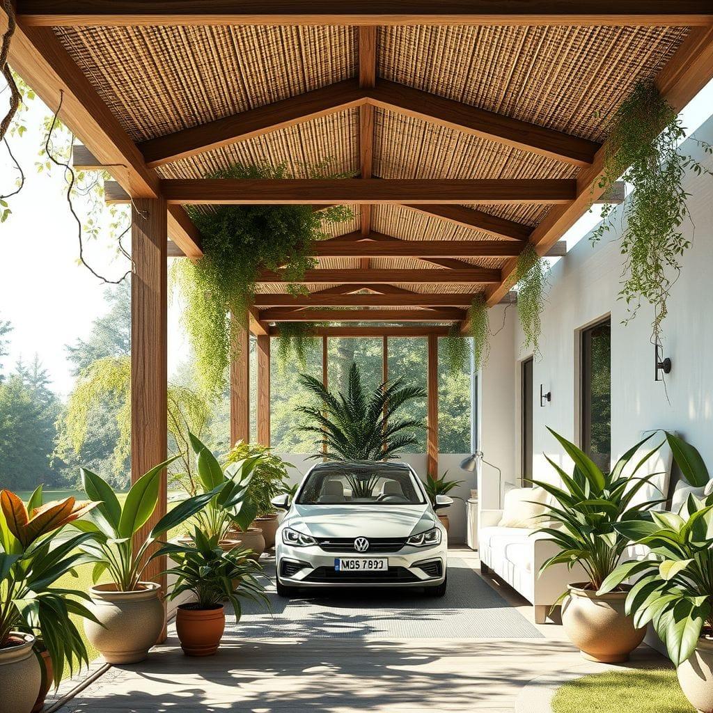 Biophilic carport - AI Generated