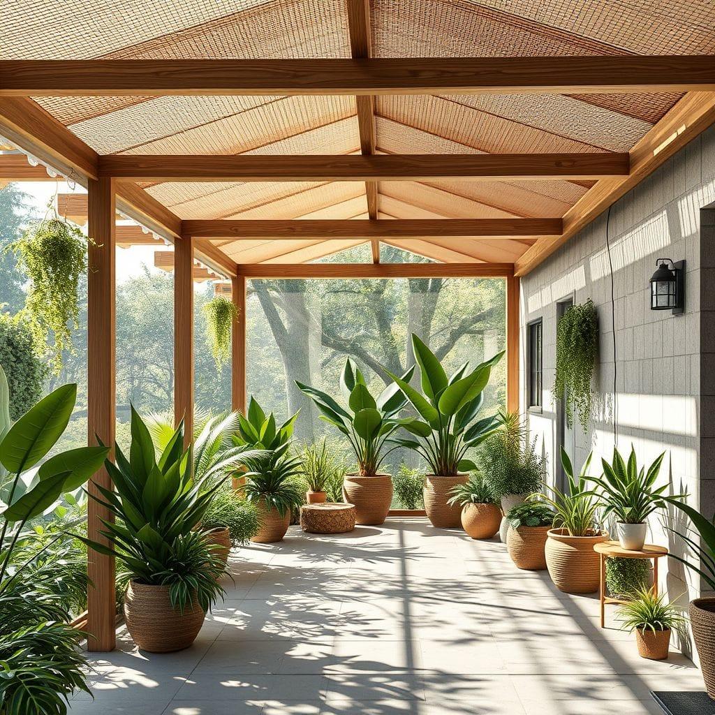 Biophilic carport - AI Generated
