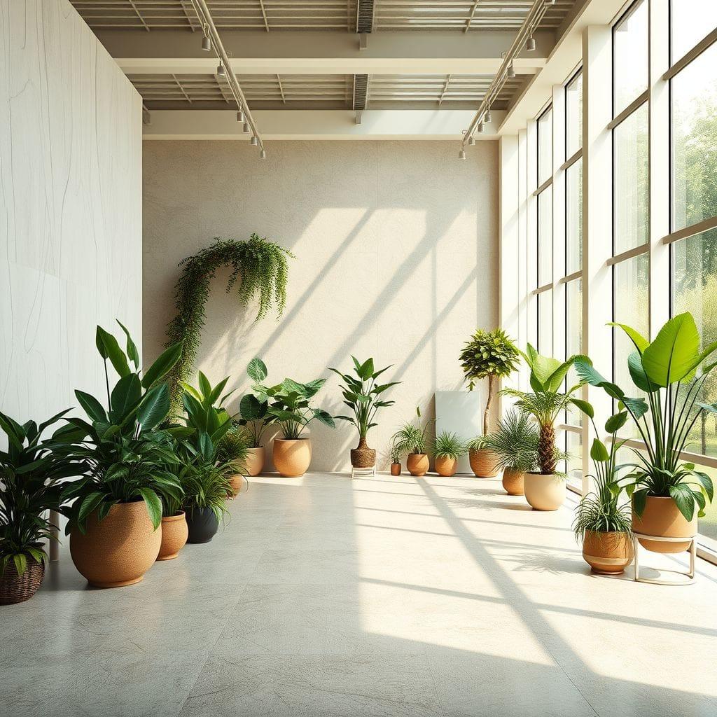 Biophilic exhibition space - AI Generated