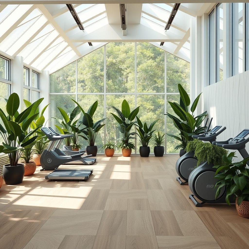 Biophilic gym - AI Generated