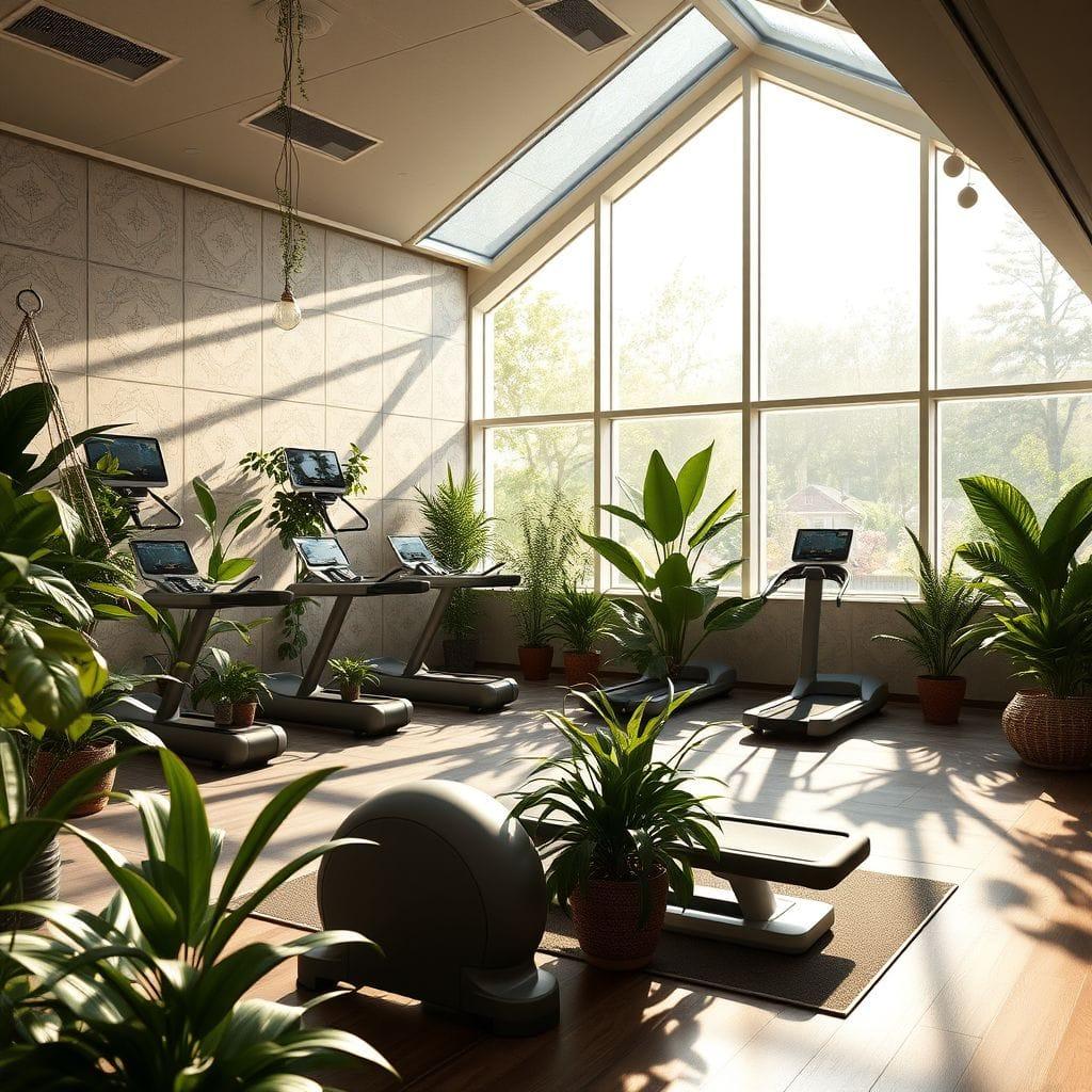 Biophilic gym - AI Generated