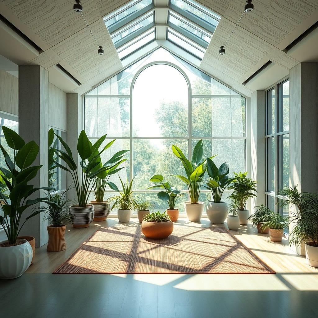 Biophilic gym - AI Generated