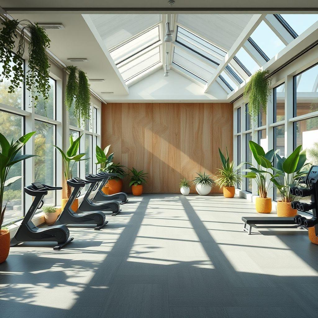 Biophilic gym - AI Generated