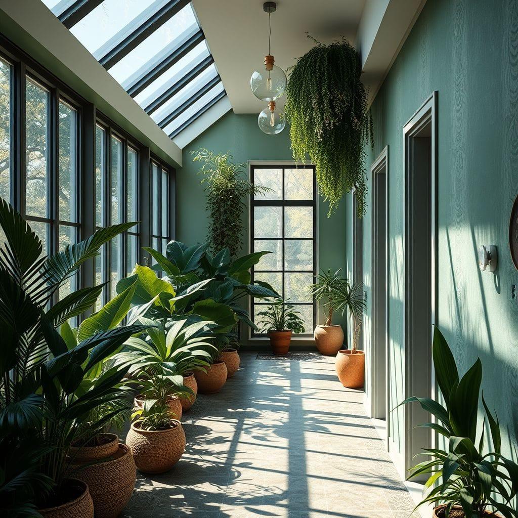 Biophilic hallway - AI Generated