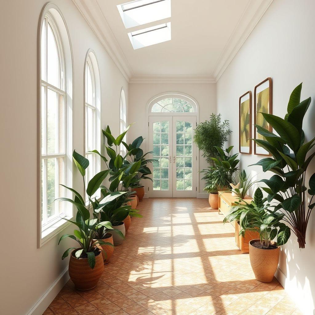 Biophilic hallway - AI Generated