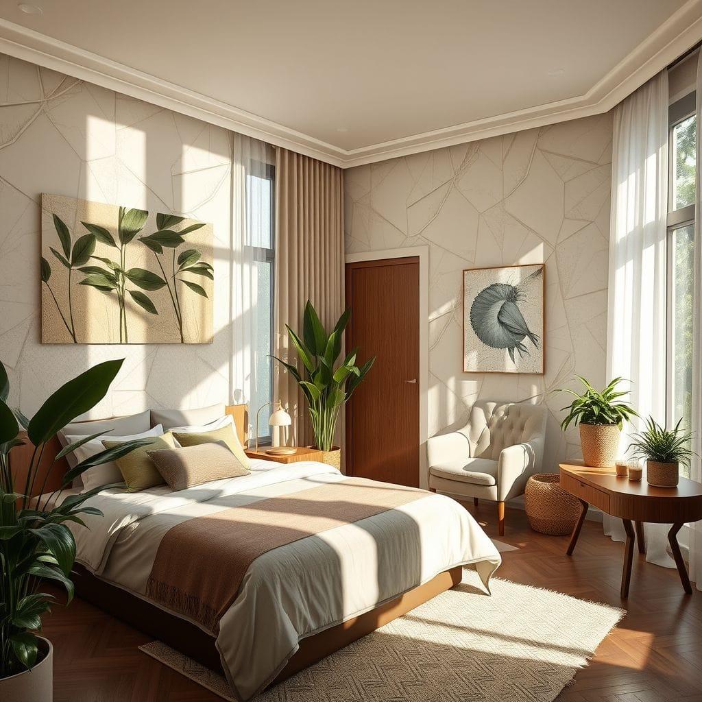 Biophilic hotel room - AI Generated