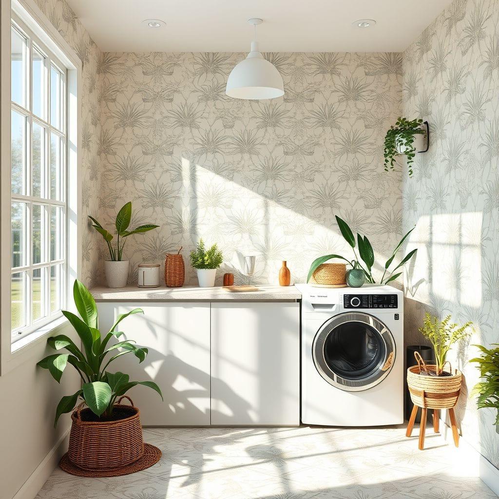 Biophilic laundry room - AI Generated