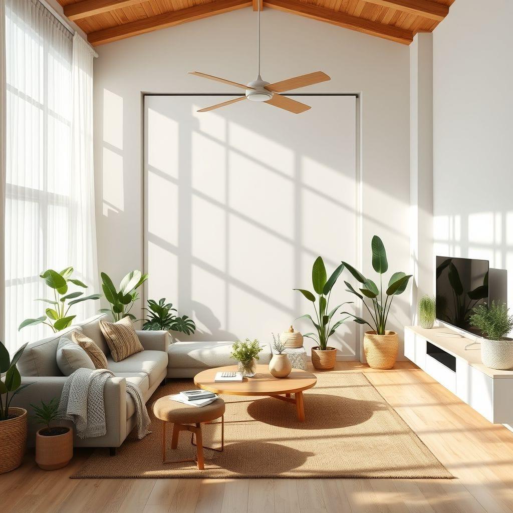 Biophilic living room - AI Generated