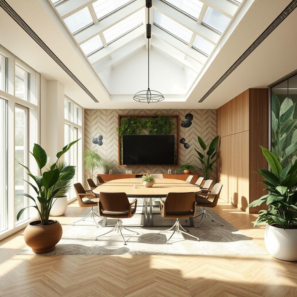 Biophilic meeting room - AI Generated