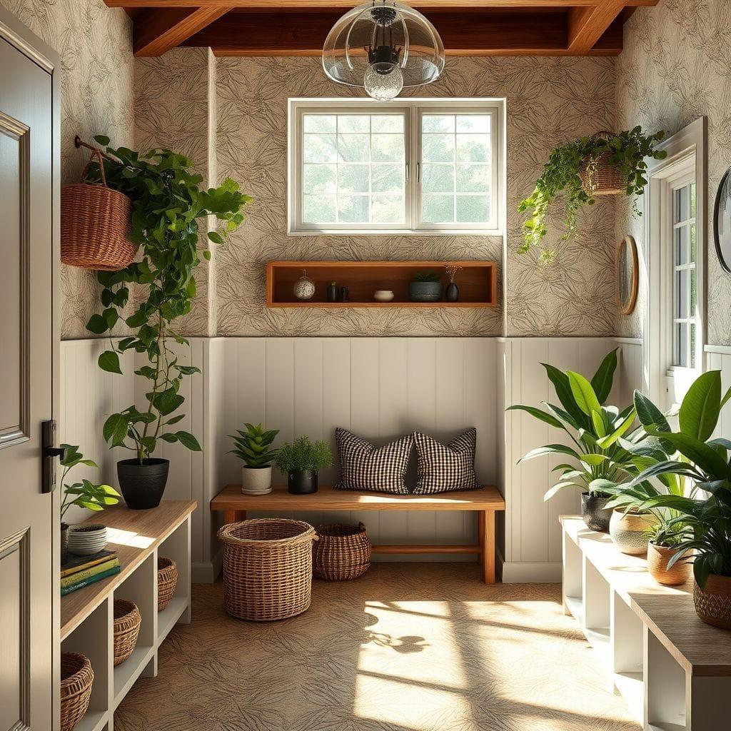 Biophilic mudroom - AI Generated