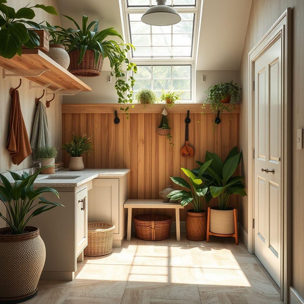 Biophilic mudroom - AI Generated