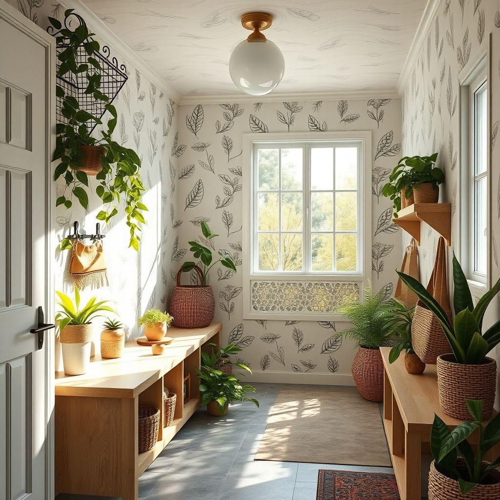 Biophilic mudroom - AI Generated