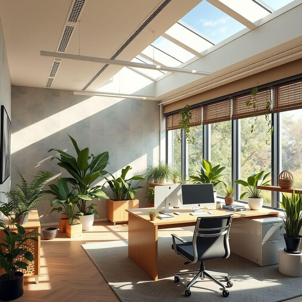 Biophilic office - AI Generated