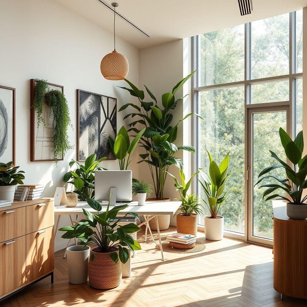 Biophilic office - AI Generated