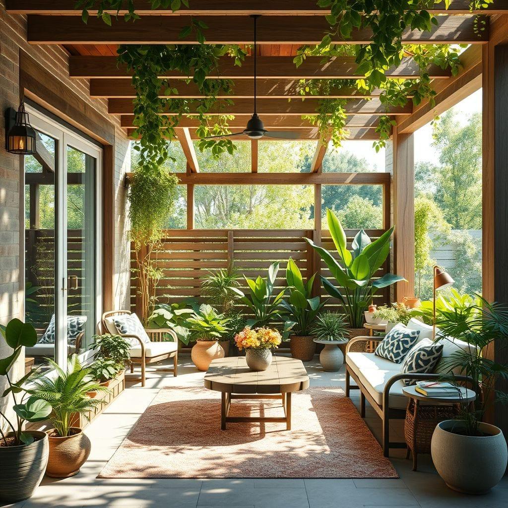 Biophilic outdoor patio - AI Generated