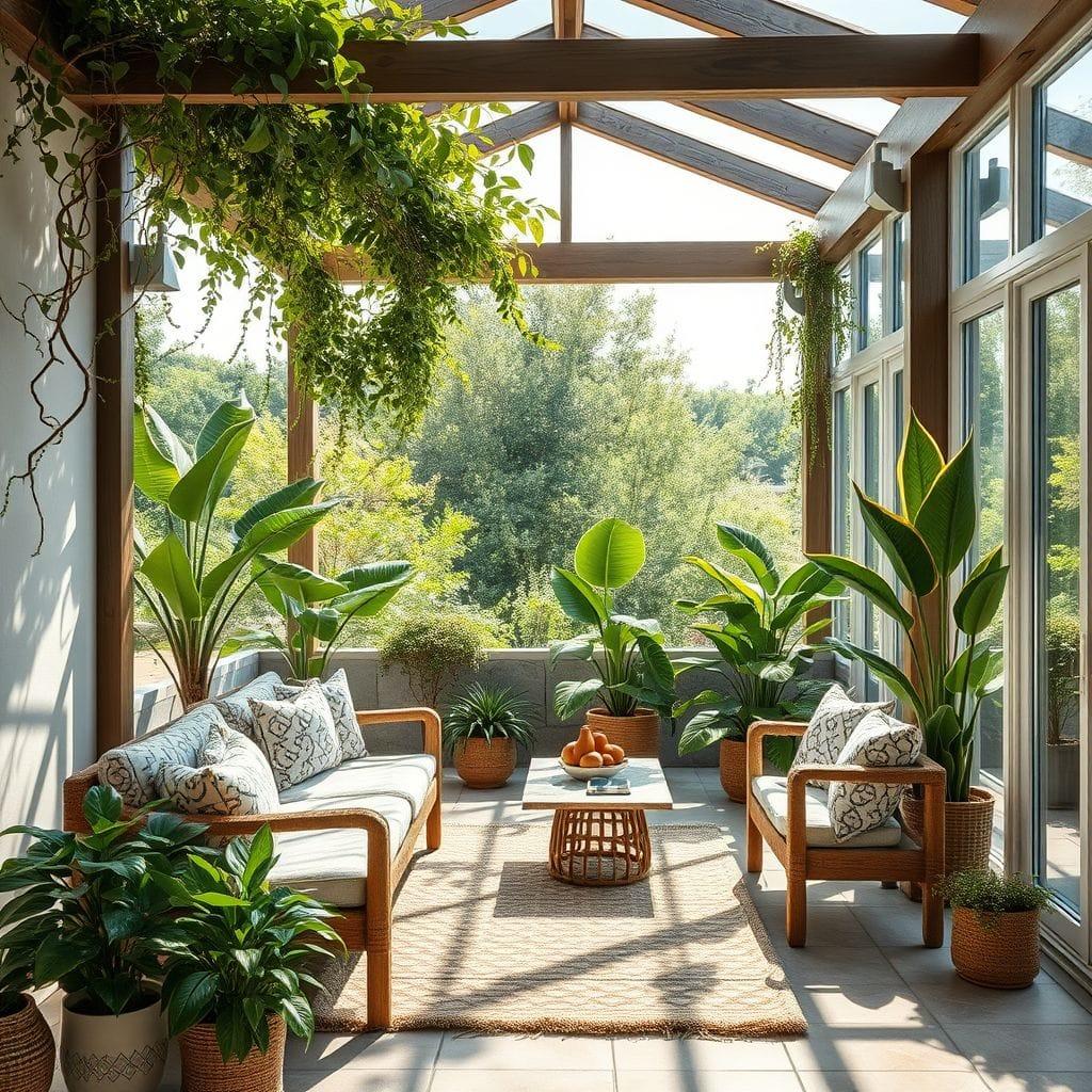 Biophilic outdoor patio - AI Generated