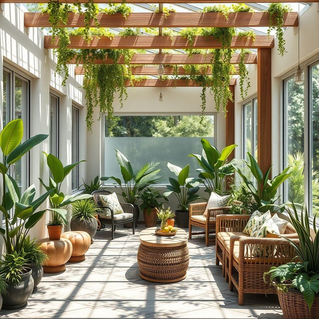 Biophilic outdoor patio - AI Generated