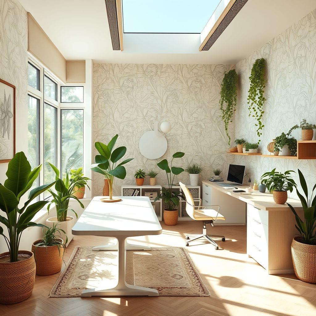 Biophilic study room - AI Generated