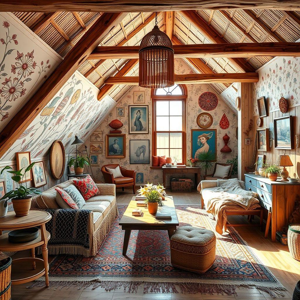 Bohemian attic - AI Generated