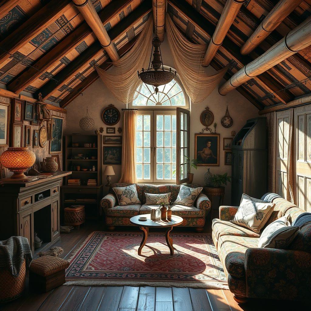 Bohemian attic - AI Generated