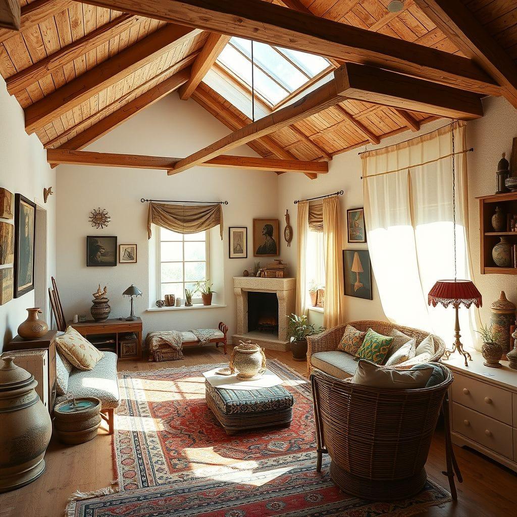 Bohemian attic - AI Generated