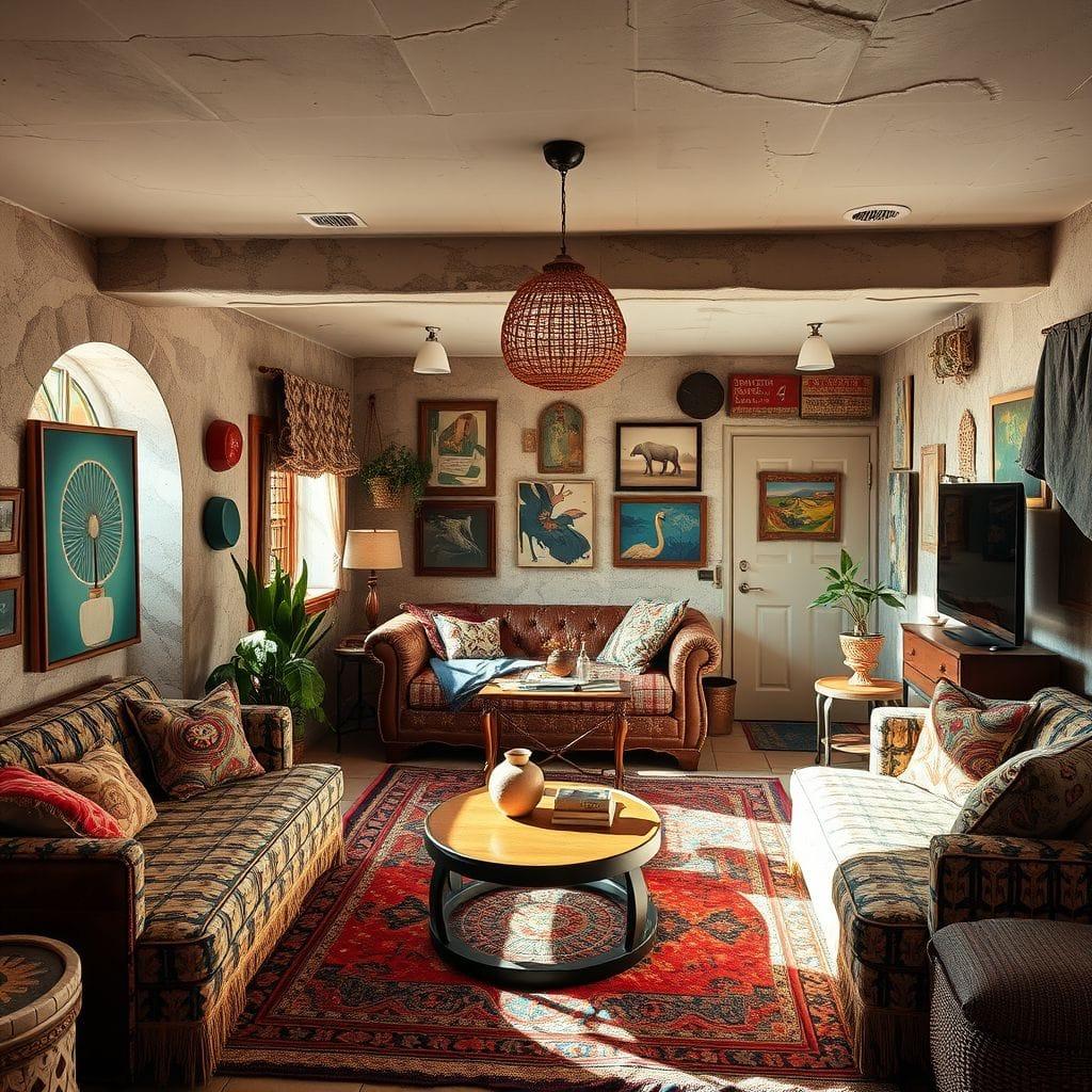 Bohemian basement - AI Generated