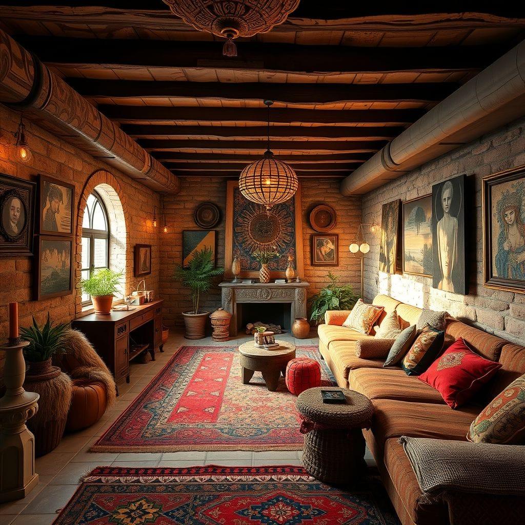 Bohemian basement - AI Generated