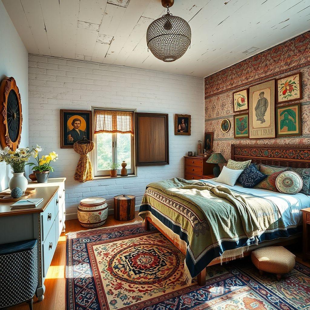 Bohemian bedroom - AI Generated