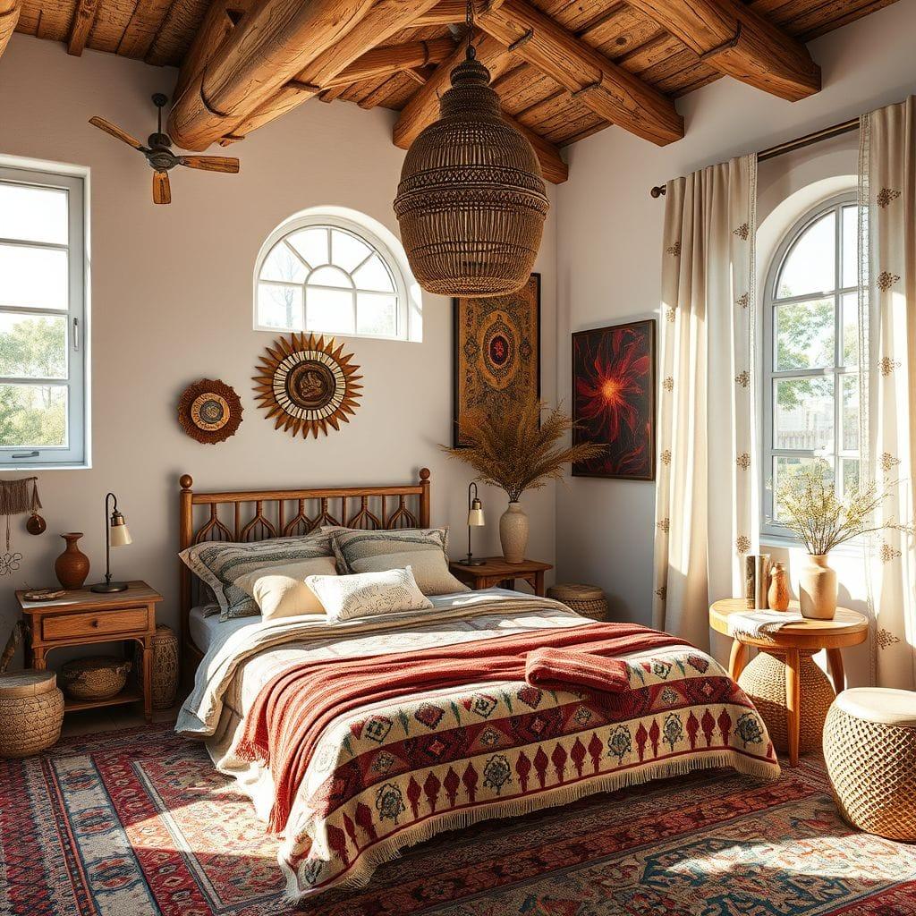 Bohemian bedroom - AI Generated