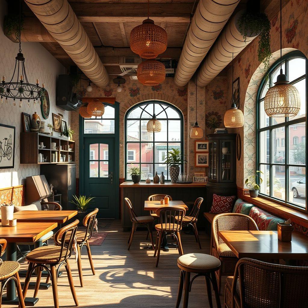 Bohemian coffee shop - AI Generated