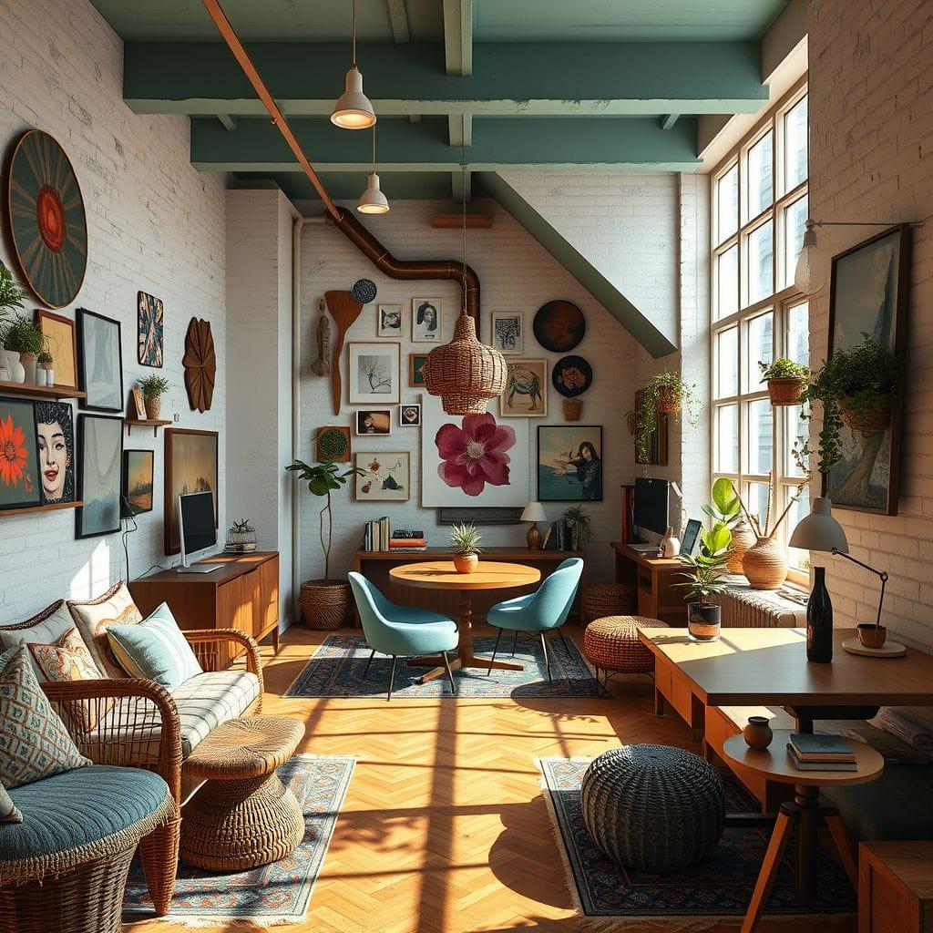 Bohemian coworking space - AI Generated