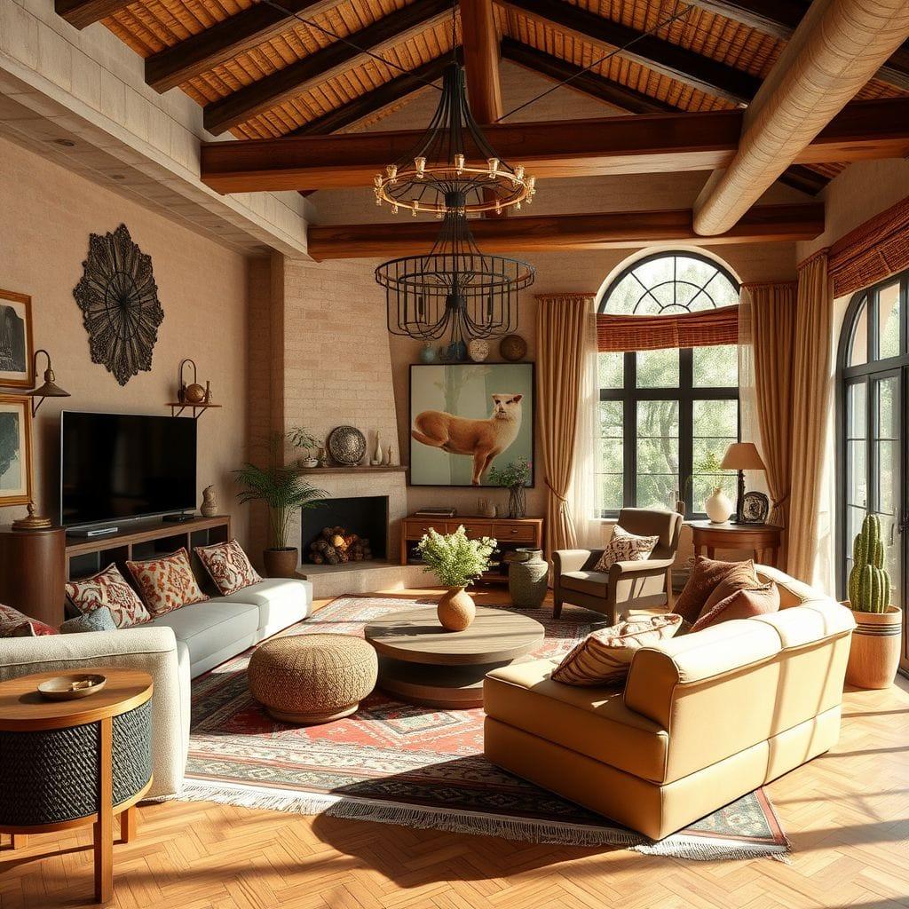 Bohemian entertainment room - AI Generated