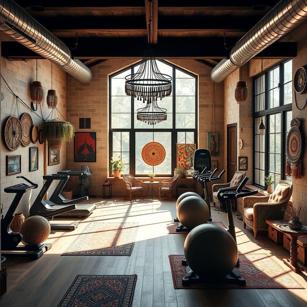Bohemian gym - AI Generated