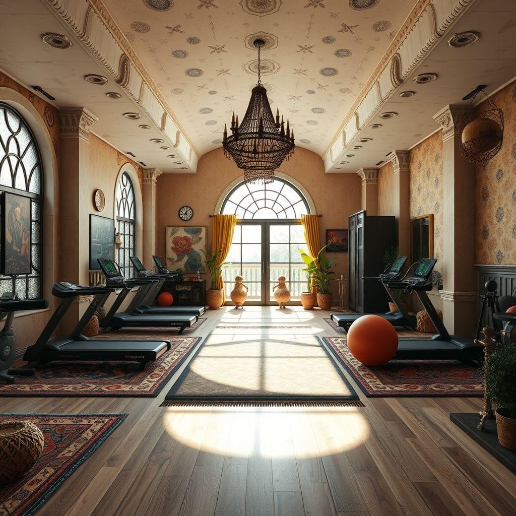 Bohemian gym - AI Generated