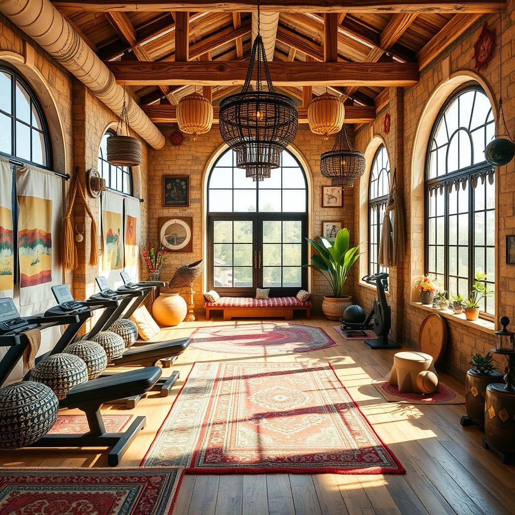 Bohemian gym - AI Generated