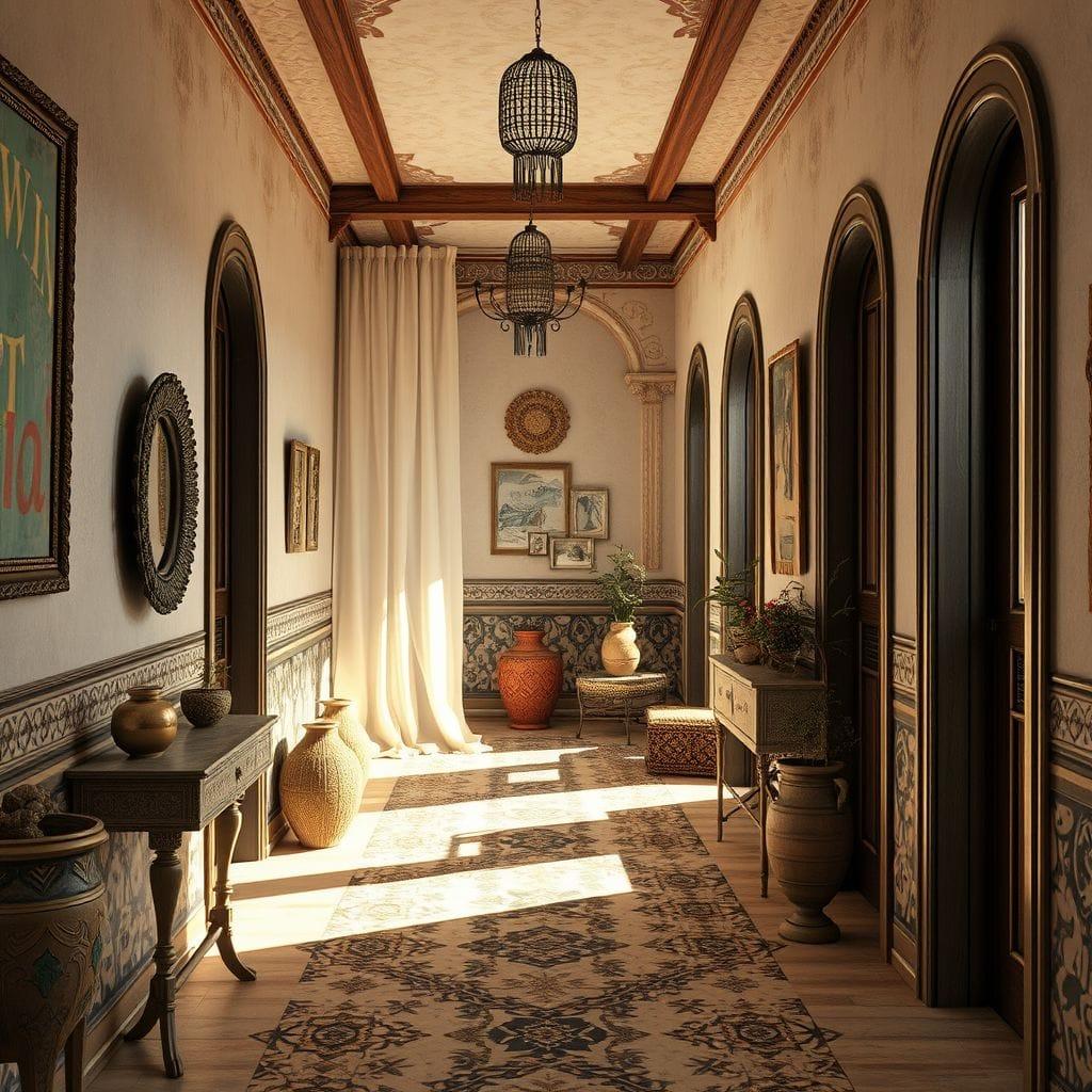Bohemian hallway - AI Generated