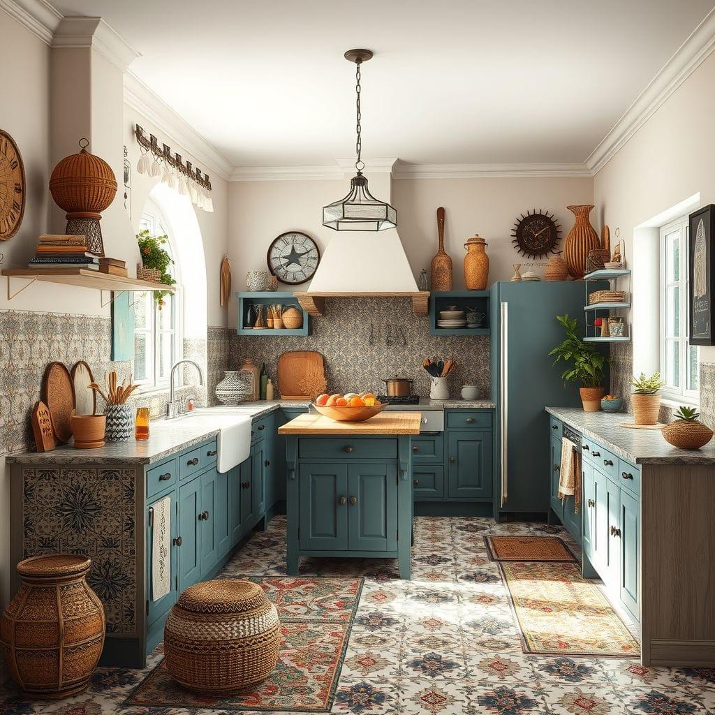 Bohemian kitchen - AI Generated