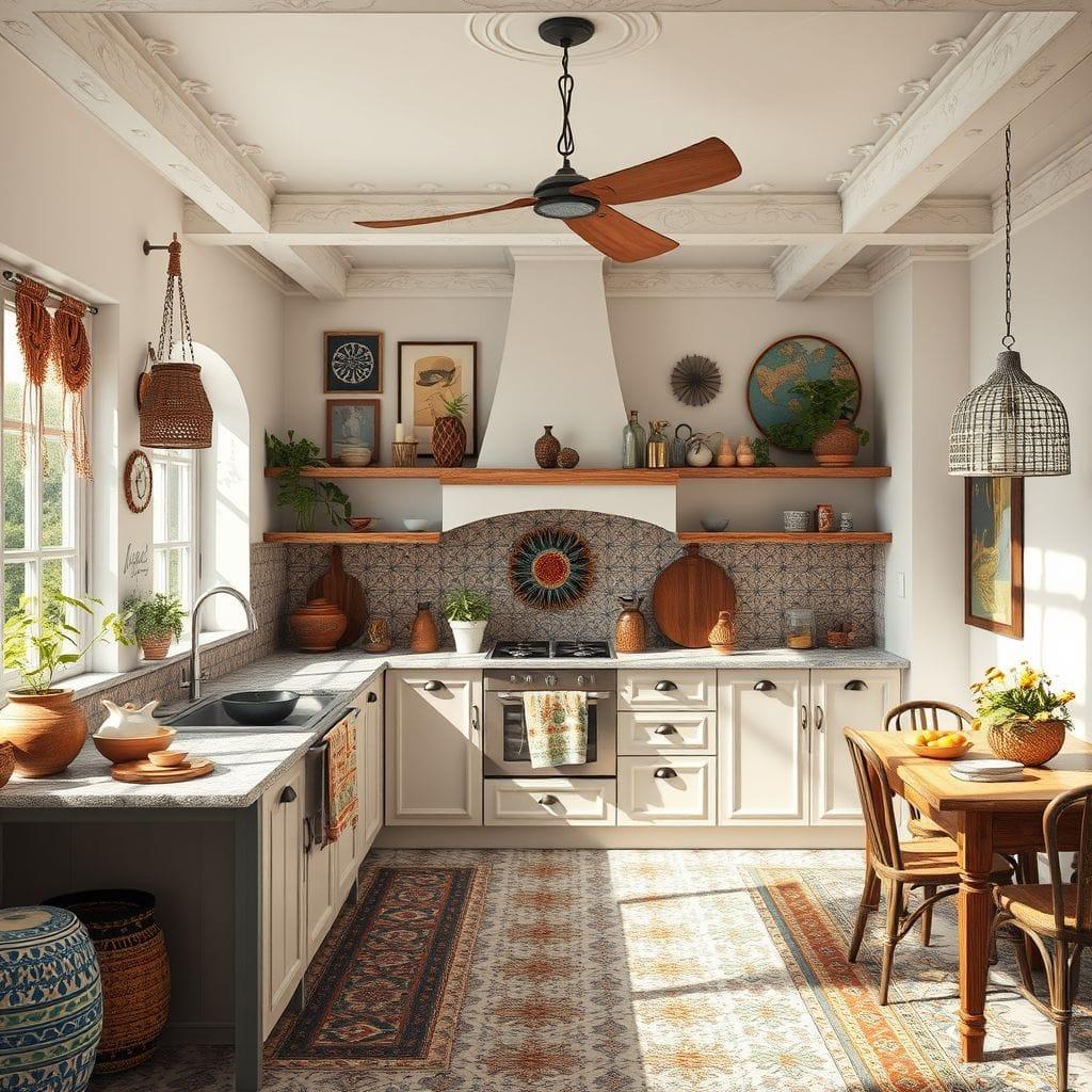 Bohemian kitchen - AI Generated