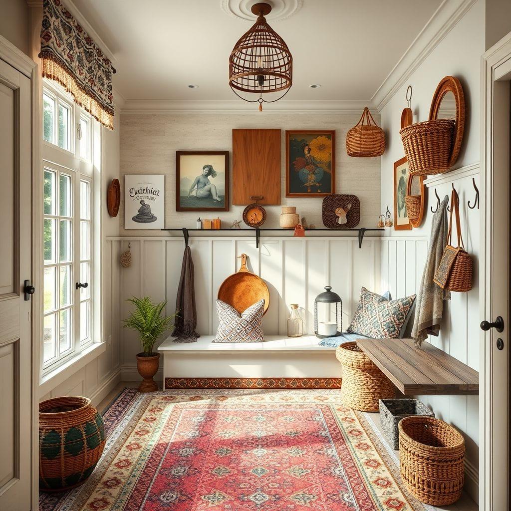 Bohemian mudroom - AI Generated