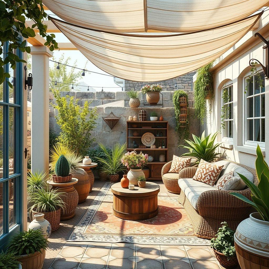 Bohemian outdoor garden - AI Generated