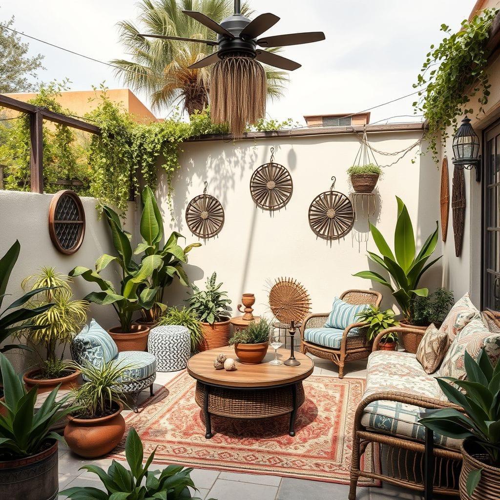 Bohemian outdoor garden - AI Generated
