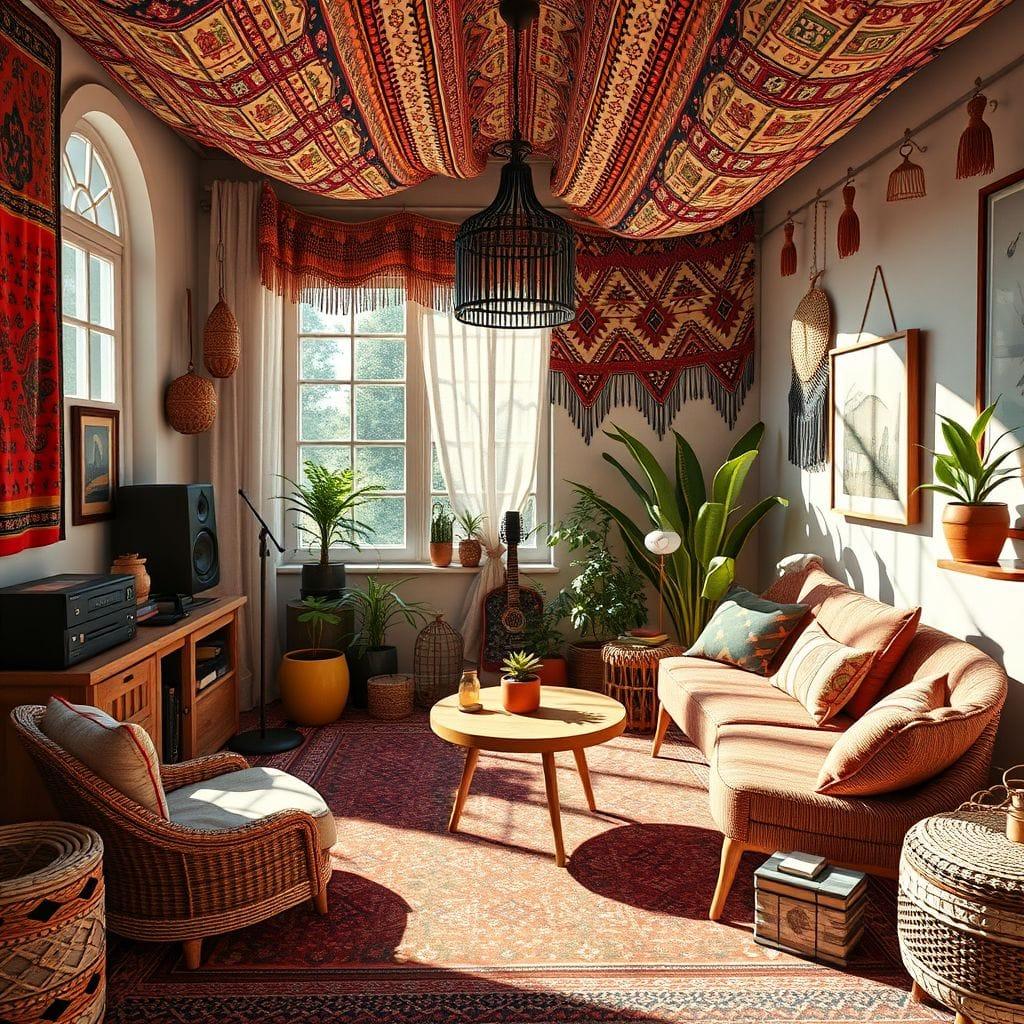 Bohemian podcast studio - AI Generated