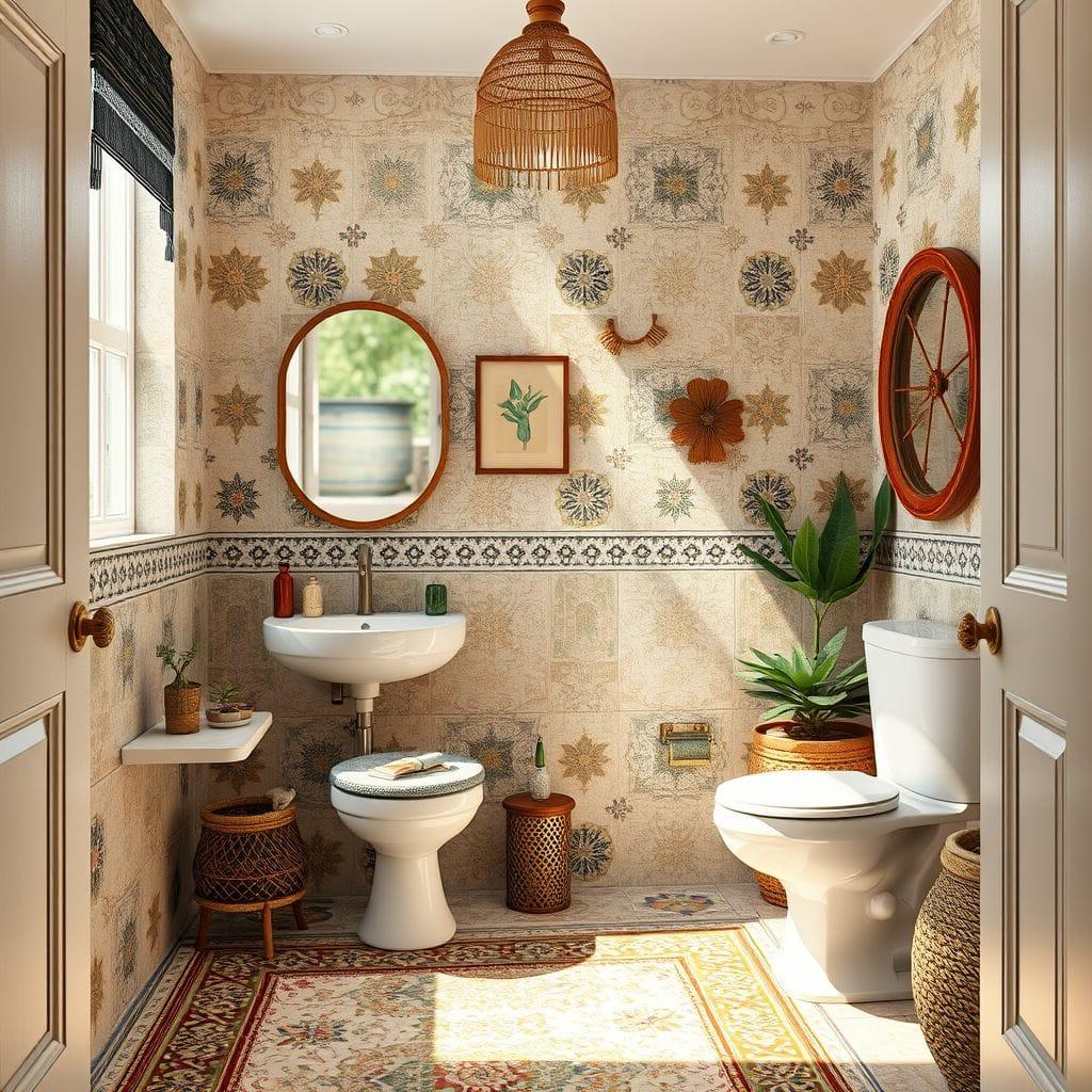 Bohemian toilet - AI Generated
