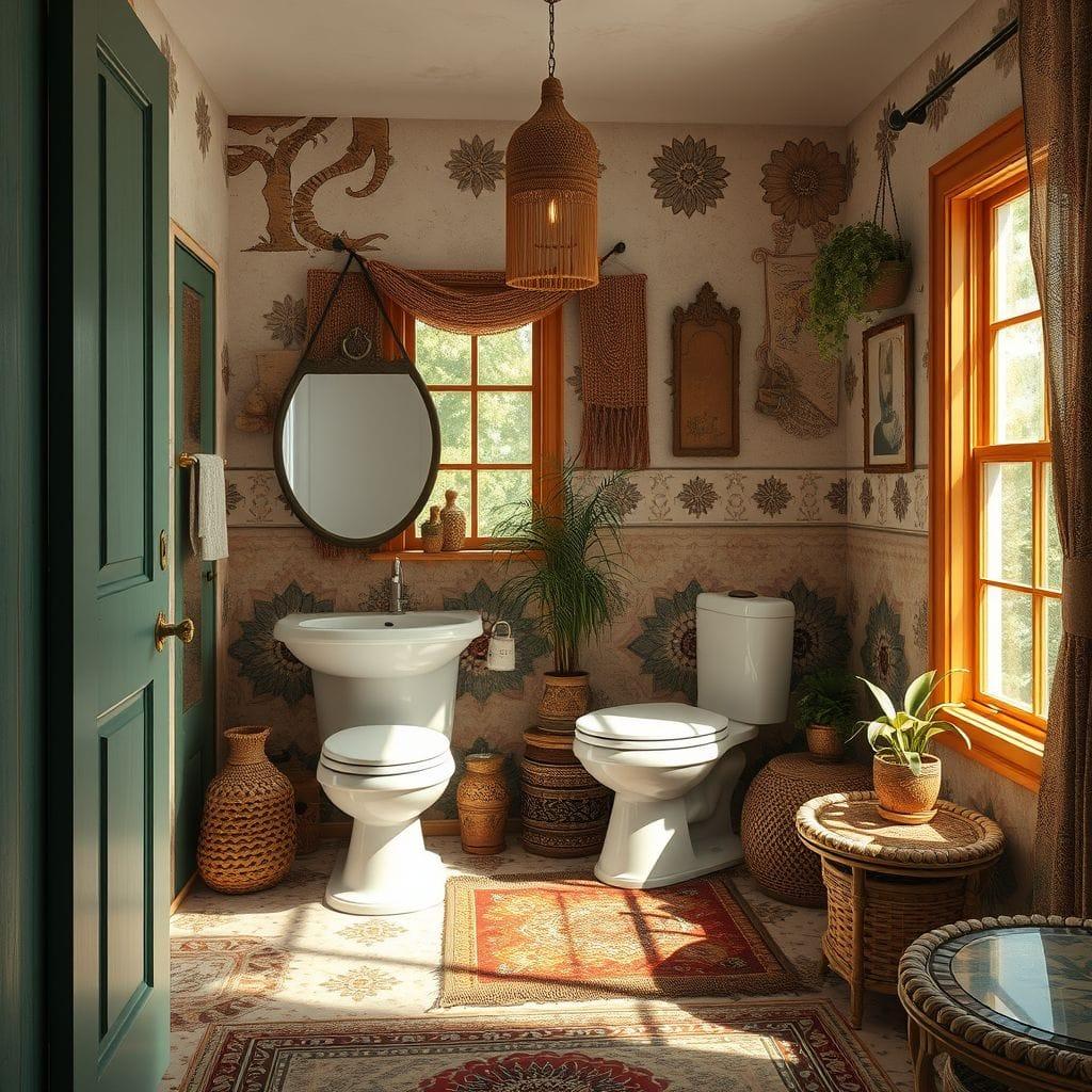 Bohemian toilet - AI Generated
