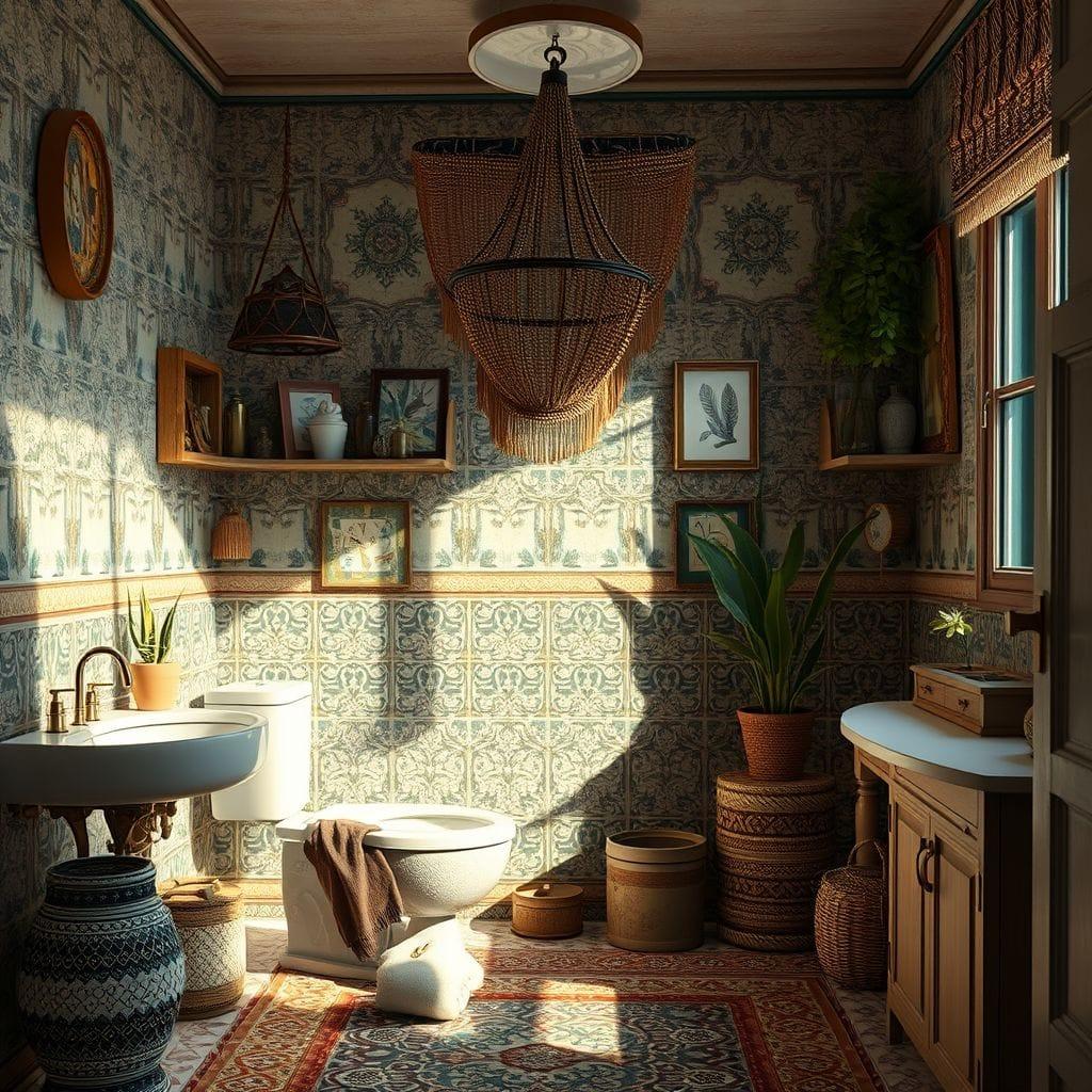Bohemian toilet - AI Generated
