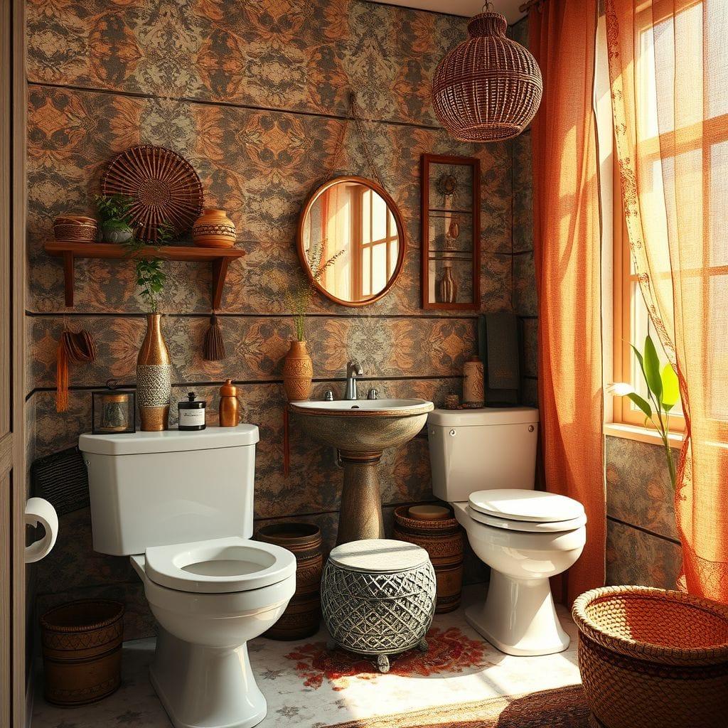 Bohemian toilet - AI Generated