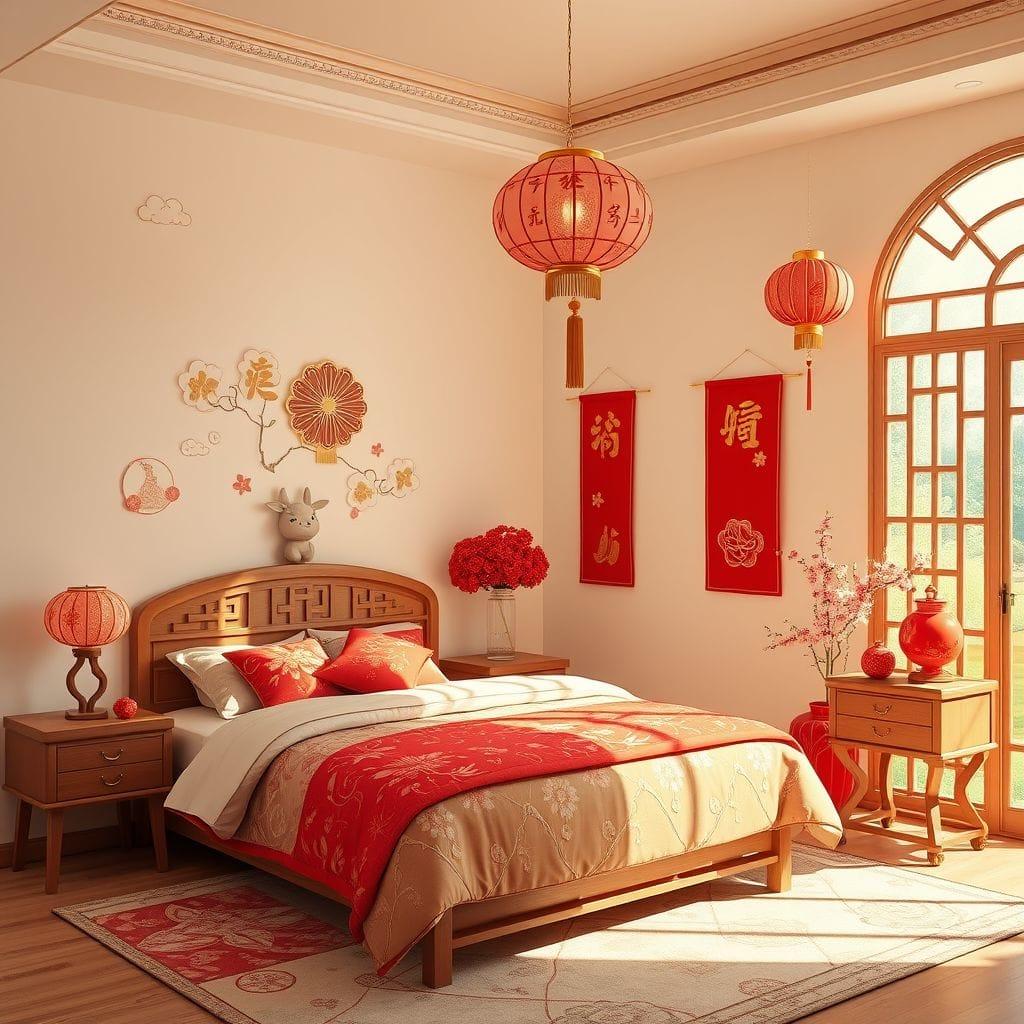 Chinese New Year bedroom - AI Generated